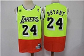 Lakers 24 Kobe Bryant Fluorescent Green Orange Split Hardwood Classics Jersey,baseball caps,new era cap wholesale,wholesale hats